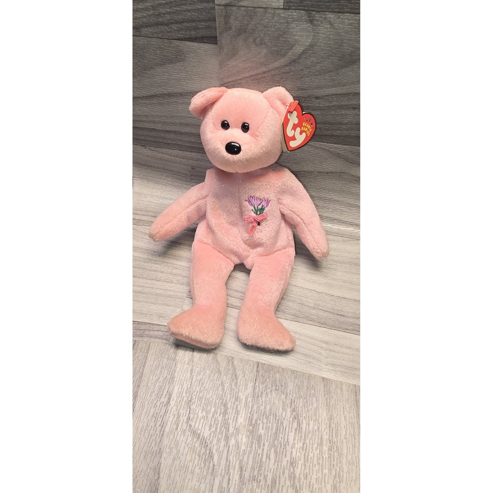 Ty Beanie Baby 💜 MUM the  Mothers Day Bear (8.5 Inch) Stuffed Animal Toy